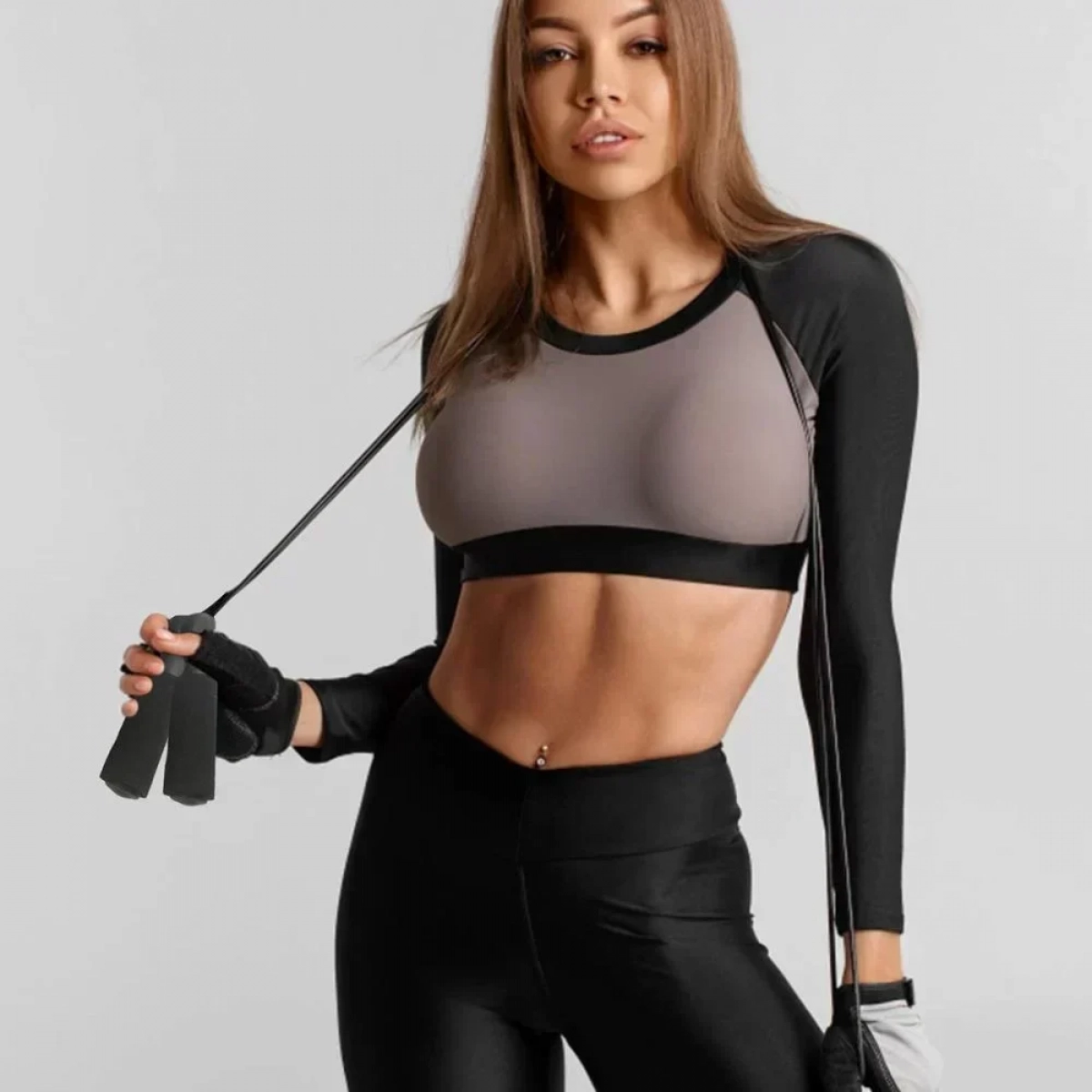 Σχοινάκι γυμναστικής ταχύτητας 2.75m μαύρο