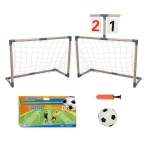 Σετ παιδικά τέρματα ποδοσφαίρου 79x78x35cm με δίχτυ, σκορ, μπάλα, σφυρίχτρα & τρόμπα JB8883B