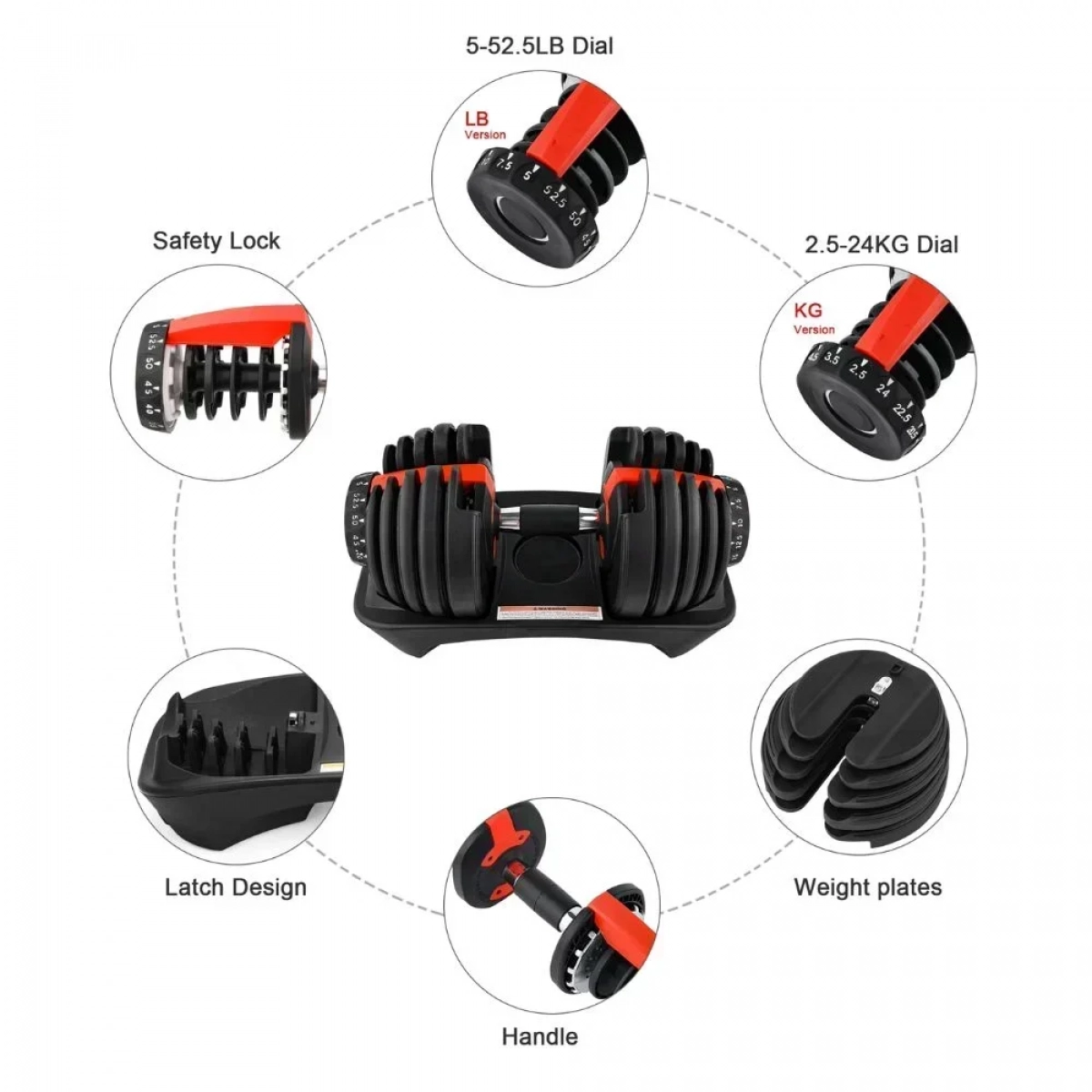 Skygym Αλτήρας 1x 24kg Ρυθμιζόμενος με Βάση