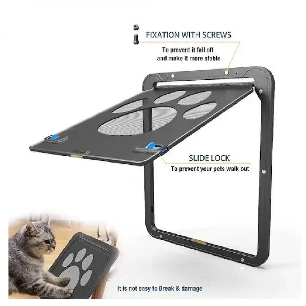 Συρόμενη πόρτα σίτας για μικρά κατοικίδια Pet Screen Door - Image 3