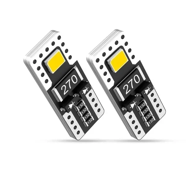 T10 LED 12V 2 SMD 2835 CANBUS 100LM 2W ψυχρό λευκό 6000K 2 τεμάχια A500 T10-2 NOVSIGHT