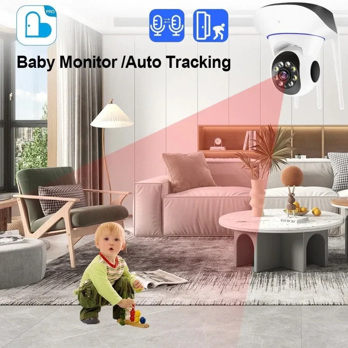 IP Κάμερα Ασφαλείας 4K WiFi AI Dome 360° Andowl Q-SX062 – Λευκό
