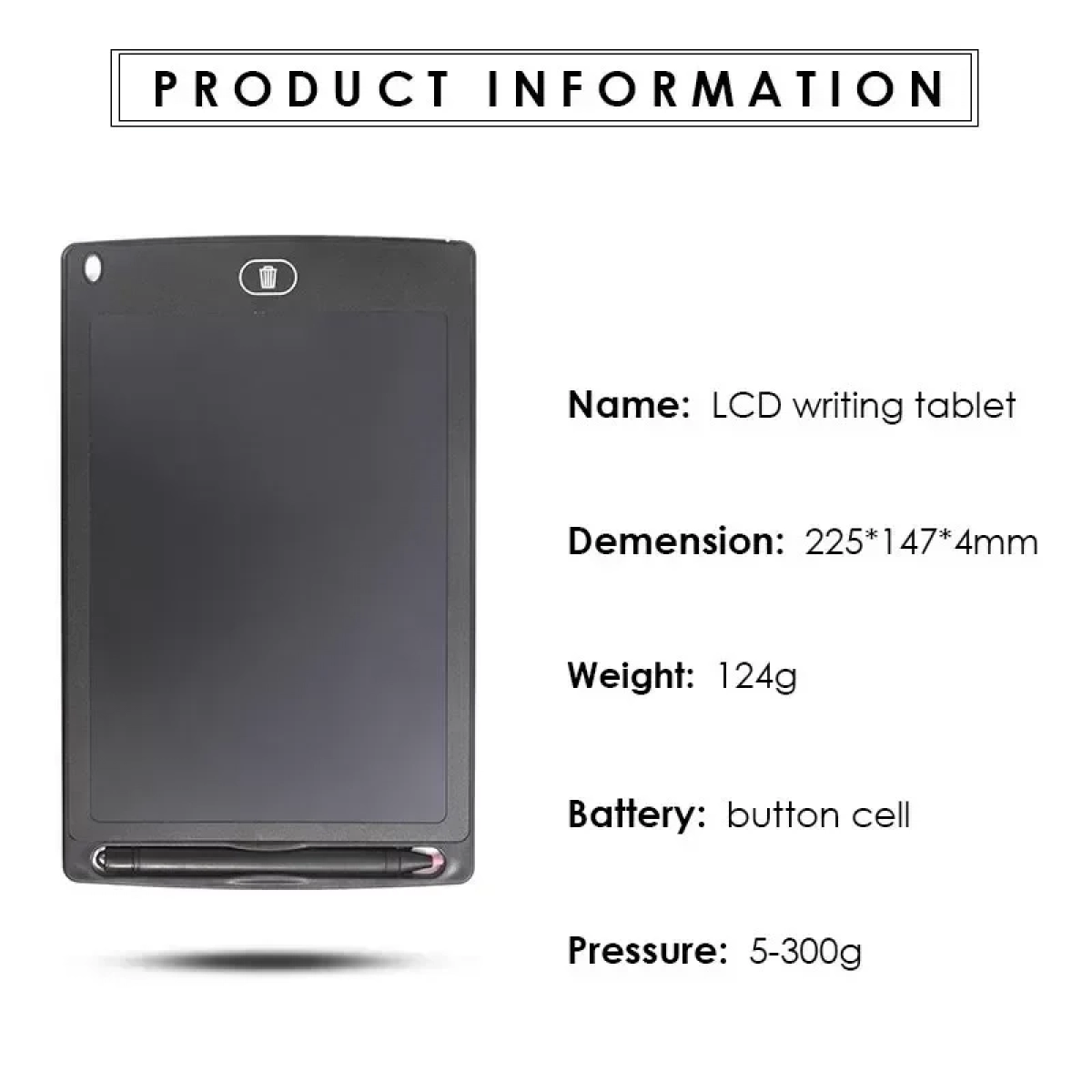 LCD Ηλεκτρονικό Σημειωματάριο 8.5" Μπλε