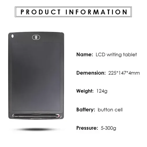LCD Ηλεκτρονικό Σημειωματάριο 8.5" Μαύρο