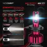 NovSight Λάμπες Αυτοκινήτου A500 N11S H4 LED 6000K Ψυχρό Λευκό 12-24V 30W 2τμχ
