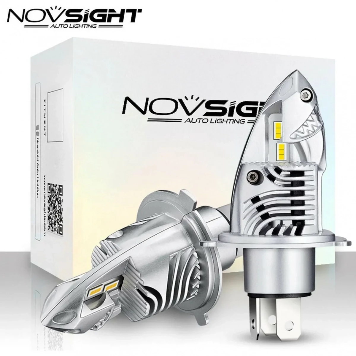 Φώτα Πορείας LED 70W 6000K 12000lumen H4 NovSight A397-F10-H4