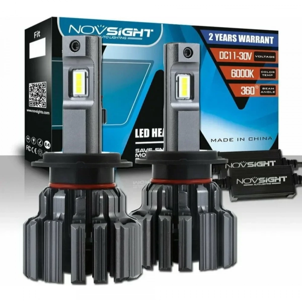 NovSight Λάμπες Αυτοκινήτου F03 H7 LED 6000K Ψυχρό Λευκό 12-24V 70W 2τμχ