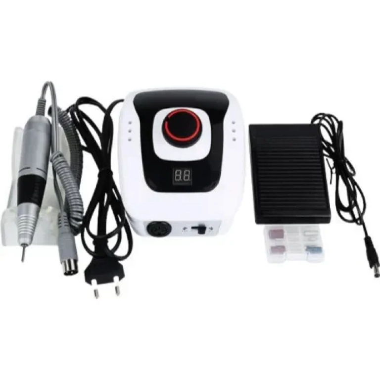 DM 206 Τροχός Νυχιών Ρεύματος 35000rpm με Πεντάλ σε Λευκό Χρώμα 65W