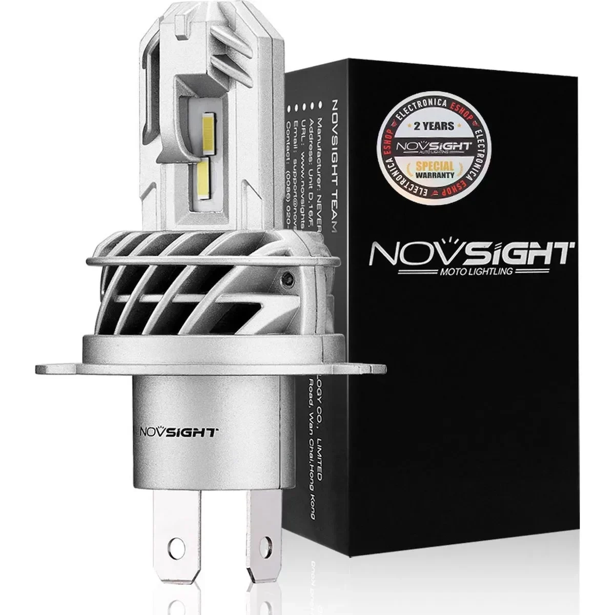 NovSight Λάμπα Αυτοκινήτου M500 N35 H4 LED 6000K Ψυχρό Λευκό 12V 40W 1τμχ