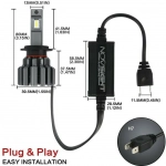 NovSight Λάμπες Αυτοκινήτου F03 H7 LED 6000K Ψυχρό Λευκό 12-24V 70W 2τμχ