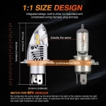 Φώτα Πορείας LED 70W 6000K 12000lumen H4 NovSight A397-F10-H4