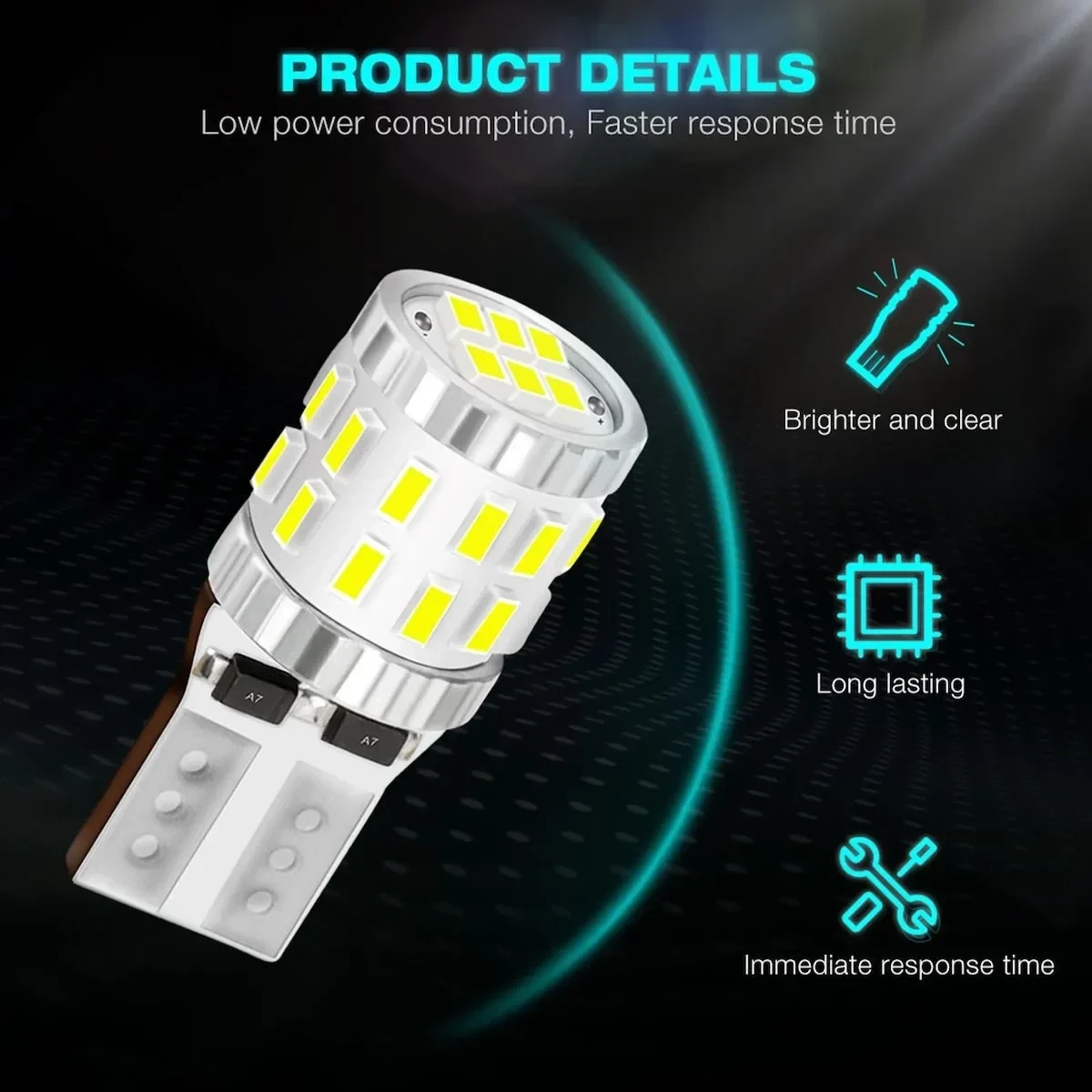 NovSight Λάμπες Αυτοκινήτου A620 W T10 Canbus LED 6500K Ψυχρό Λευκό 12-24V 3W 2τμχ