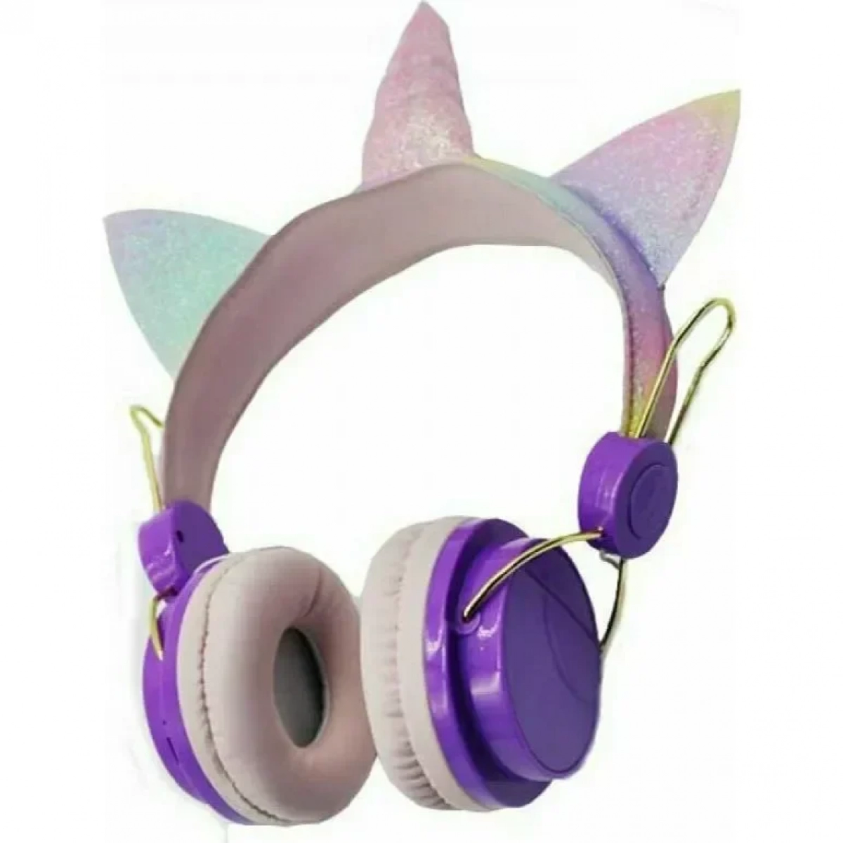 Unicorn AH-808 Ασύρματα Bluetooth On Ear Ακουστικά Μωβ