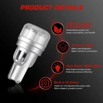 T10 LED 12V 3 SMD 3020 3W 65LM κόκκινο 2 τεμάχια A500 SL2 T10R NOVSIGHT