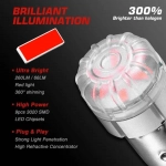 Διπολική λάμπα LED 1157 BAY15D 12V 9 SMD 3020 9W 260LM κόκκινο 2 τεμάχια A500 SL2 1157R NOVSIGHT