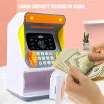 Παιδικός Ηλεκτρονικός Κουμπαράς ATM με Προσομοιωμένο Μηχανισμό Αναγνώρισης Προσώπου Πορτοκαλί