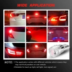 T10 LED 12V 3 SMD 3020 3W 65LM κόκκινο 2 τεμάχια A500 SL2 T10R NOVSIGHT