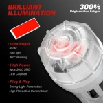 T10 LED 12V 3 SMD 3020 3W 65LM κόκκινο 2 τεμάχια A500 SL2 T10R NOVSIGHT