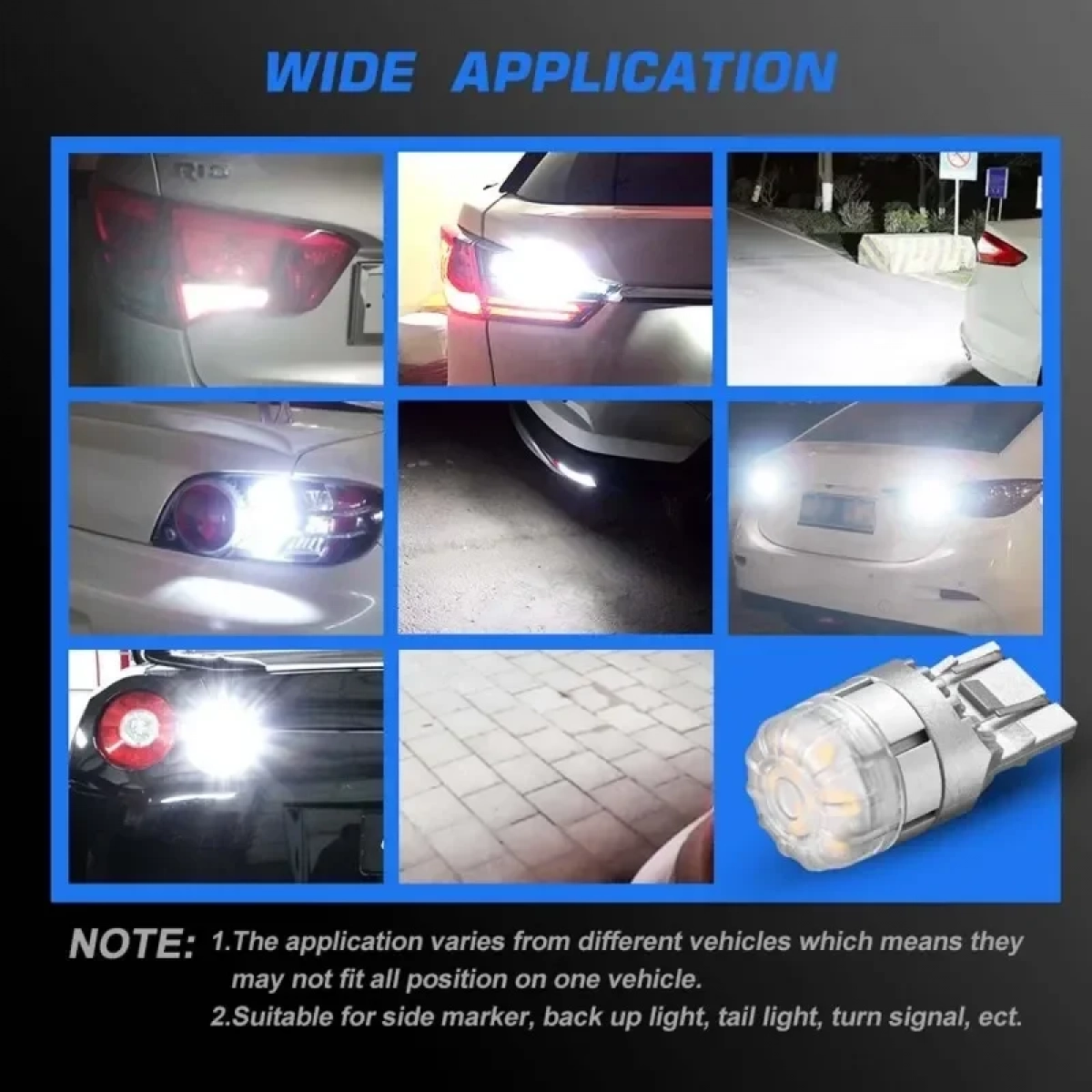 Διπολική Λάμπα T20 LED 7443 12V 9 SMD 3020 9W 700LM 6500K ψυχρό λευκό 2 τεμάχια A500 SL2 7443W NOVSIGHT