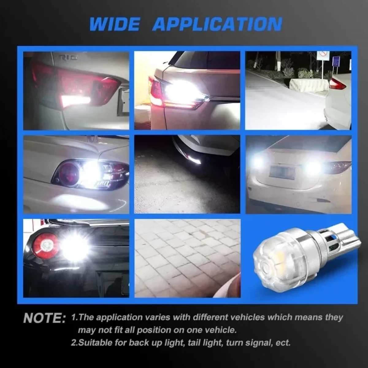 T15 LED 12V 6 SMD 3020 6W 560LM 6500K ψυχρό λευκό 2 τεμάχια A500 SL2 T15W NOVSIGHT