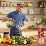 Φορητό Ηλεκτρικό Μπλέντερ 420ml Επαναφορτιζόμενο με USB Λευκό