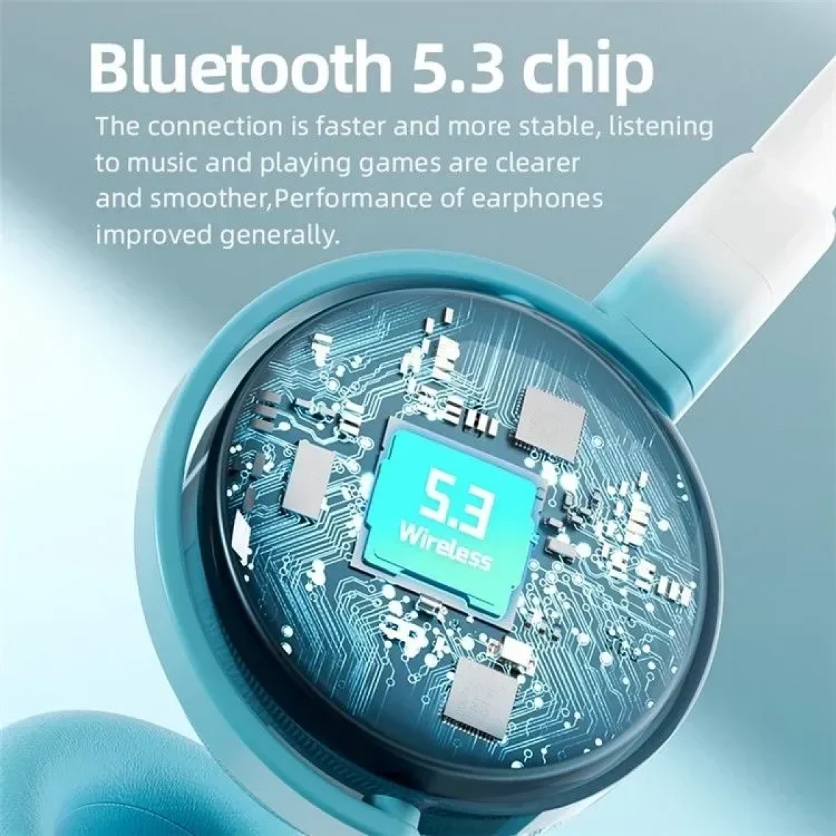 Ασύρματα Ακουστικά Bluetooth KE28 Cute Cat Ears με Αποσπώμενο Μικρόφωνο σε Ροζ-Λευκό χρώμα