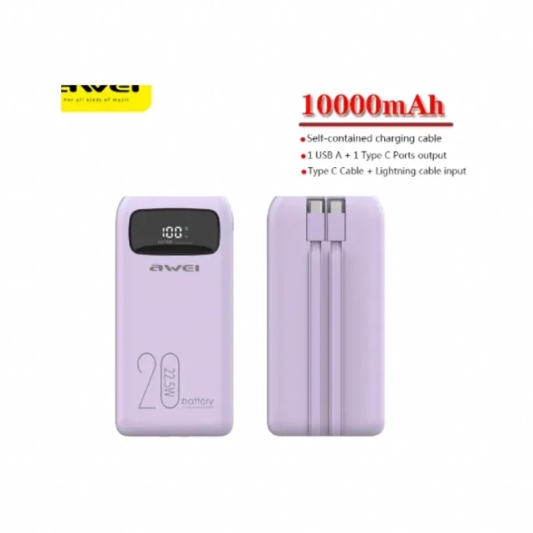 Powerbank Awei P168K 10000mAh (Μωβ)