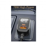 Awei C-853 Φορτιστής Αυτοκινήτου 1.5m Fast Charging 78W