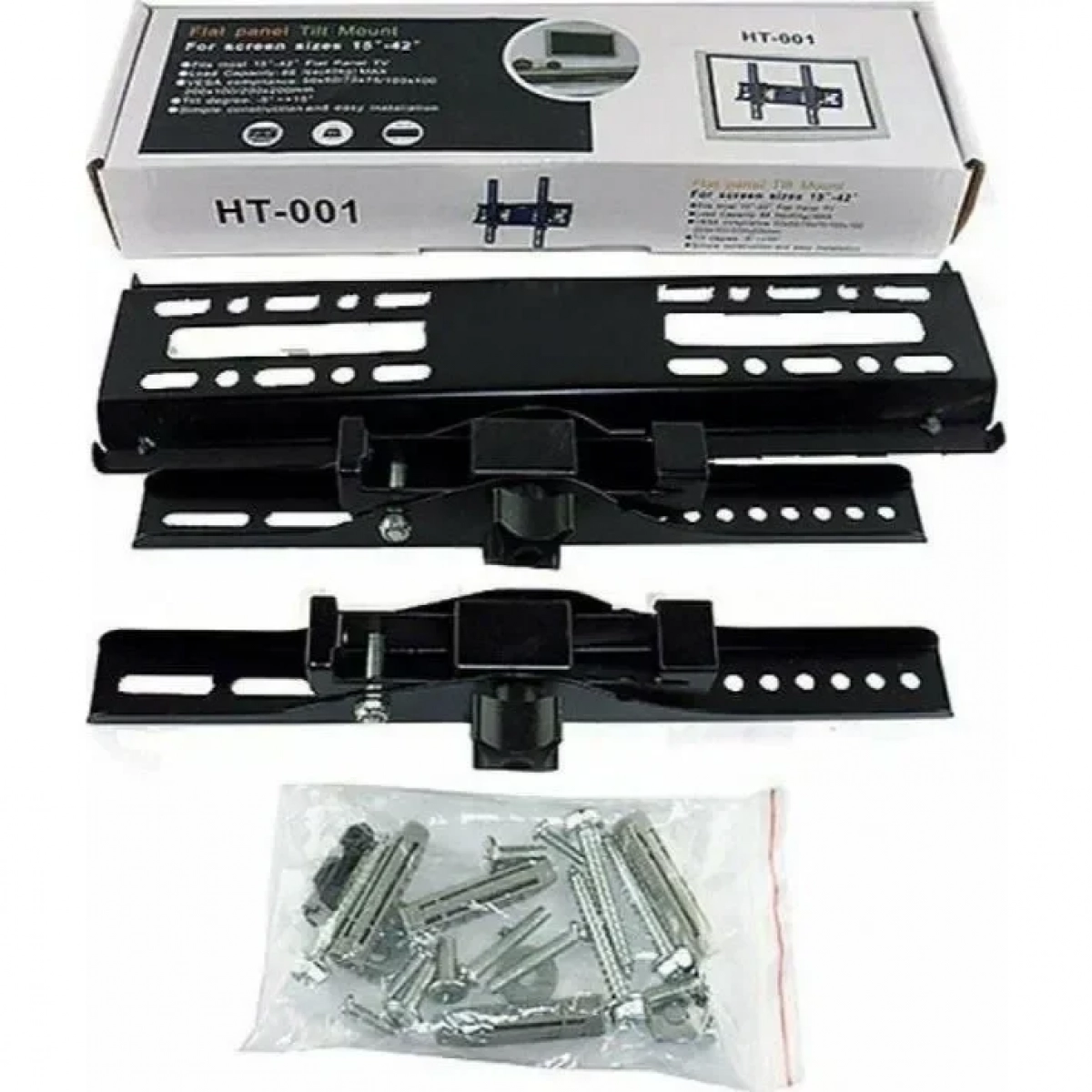 Βάση Τηλεόρασης Τοίχου έως 42″ και 40kg HT-001 - Image 4