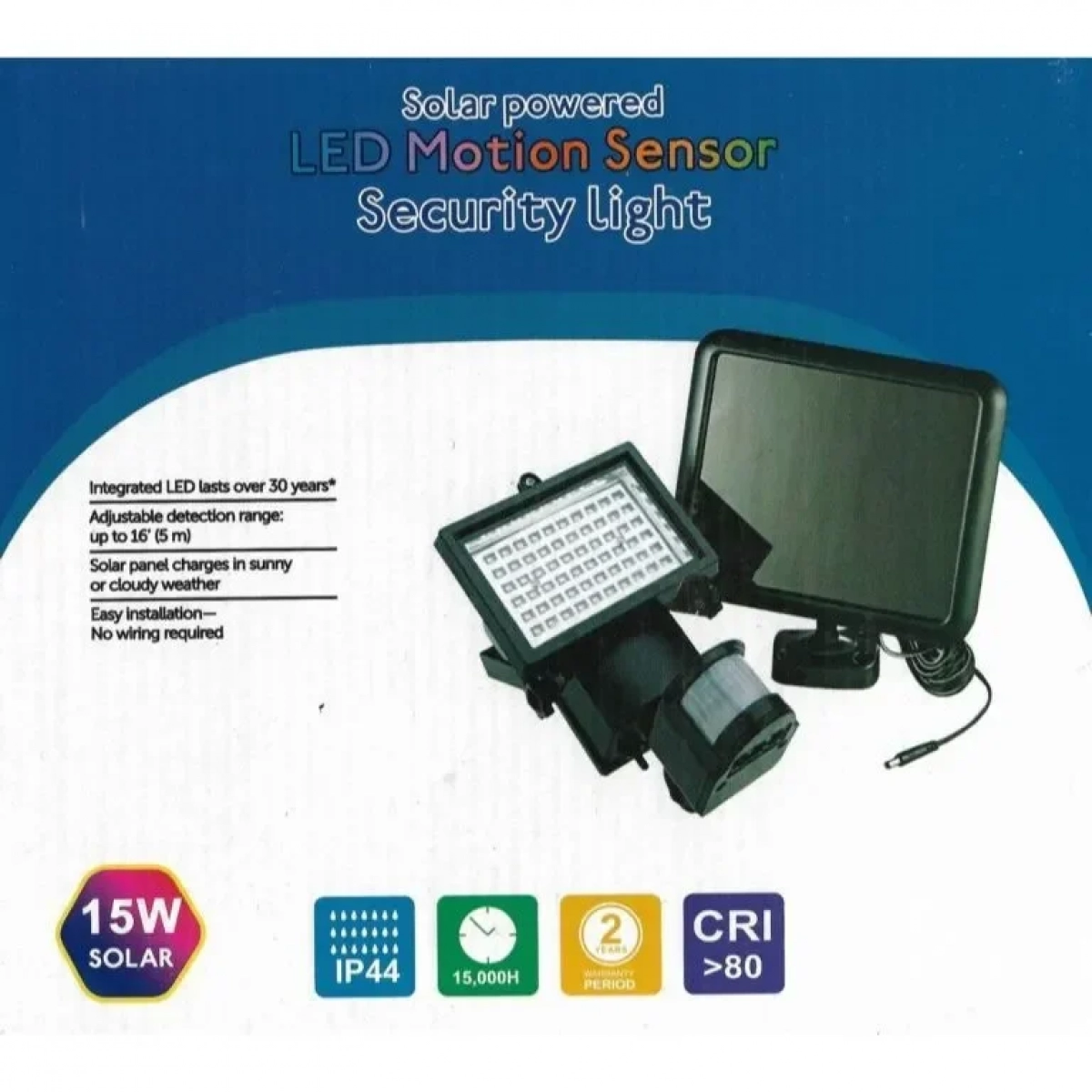 Φως Ασφαλείας LED Ηλιακής Ενέργειας με Αισθητήρα Κίνησης 60led 15W με Εύρος Ανίχνευσης 5m OEM-SPLM60