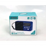 WSTER WS-2319 Φορητό Ραδιόφωνο Επαναφορτιζόμενο με Bluetooth και USB Μπλε