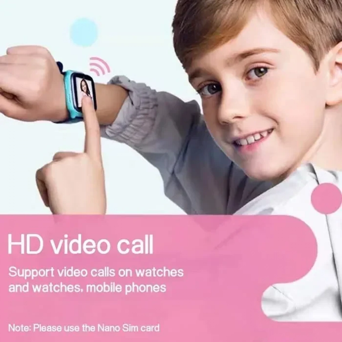 W01 Παιδικό έξυπνο ρολόι Smartwatch με Θερμόμετρο - Ροζ