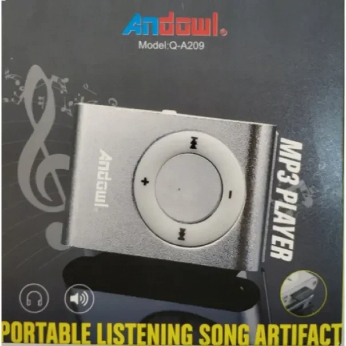 Επαναφορτιζόμενο MP3 player μωβ Q-A209 ANDOWL