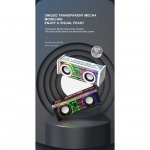 Ασύρματo Διπλό Ηχείο Bluetooth Mini V8 με LED φωτισμό Μαύρο