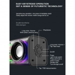 Ασύρματo Διπλό Ηχείο Bluetooth Mini V8 με LED φωτισμό Μαύρο
