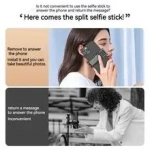 Awei X49 Πτυσσόμενο Selfie Stick και Τρίποδο με Τηλεχειριστήριο Μαύρο