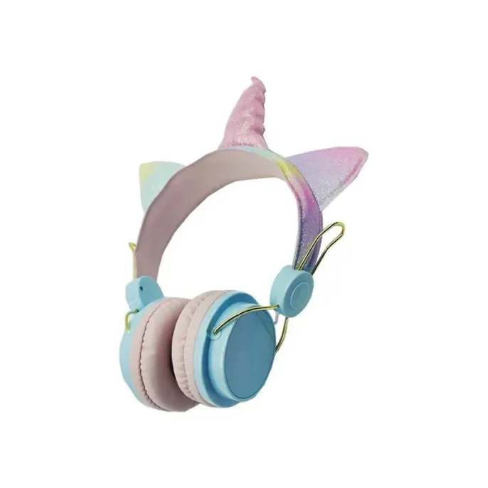 Unicorn Ah-808 Ασύρματα Bluetooth On Ear Ακουστικά Τιρκουάζ