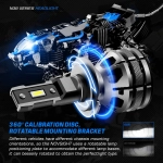 NovSight Λάμπες Αυτοκινήτου A500 N38 H7 LED 6500K Ψυχρό Λευκό 9-32V 80W 2τμχ
