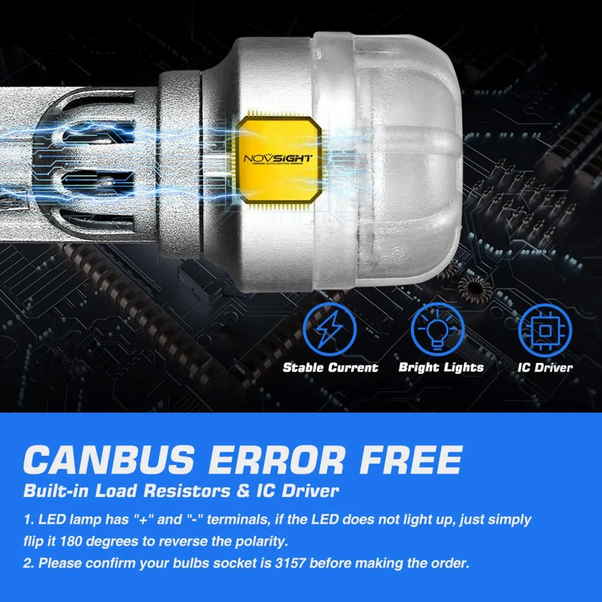 T15 LED 12V 6 SMD 3020 6W 560LM 6500K ψυχρό λευκό 2 τεμάχια A500 SL2 T15W NOVSIGHT