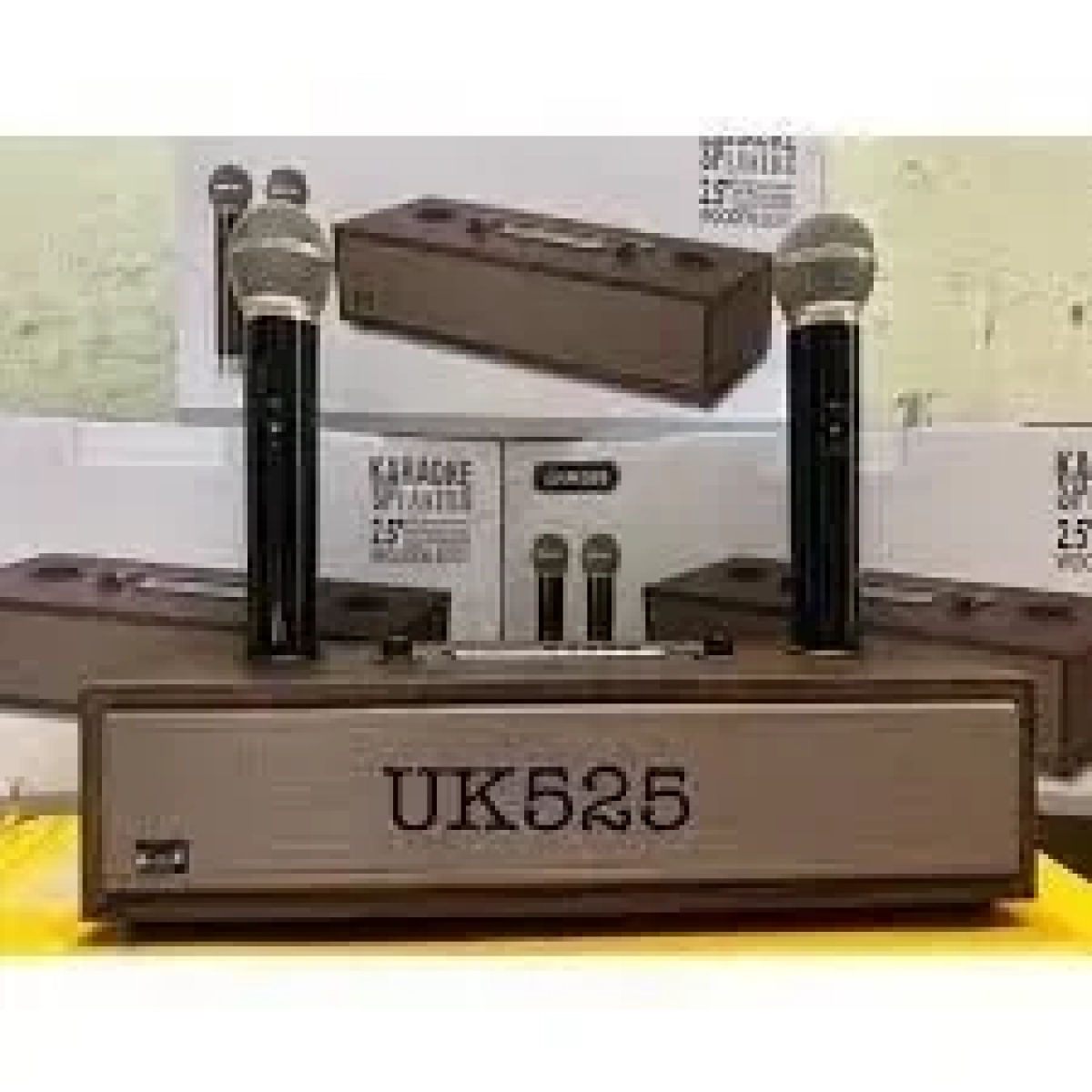Ξύλινο Ηχείο Καραόκε XM-UK525 Bluetooth με 2 μικρόφωνα σε Καφέ χρώμα