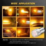 Διπολική λάμπα LED 1157 BAY15D 12V 9 SMD 3020 9W 540LM πορτοκαλί 2 τεμάχια A500 SL2 1157O NOVSIGHT