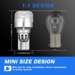 T15 LED 12V 6 SMD 3020 6W 560LM 6500K ψυχρό λευκό 2 τεμάχια A500 SL2 T15W NOVSIGHT