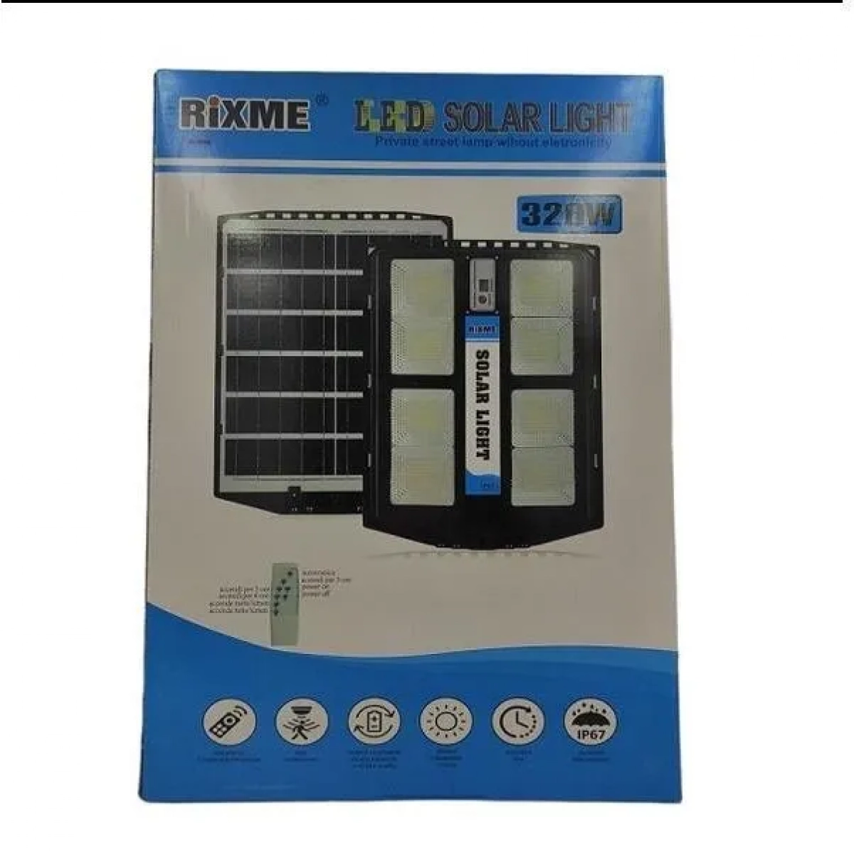 LED ηλιακός προβολέας RIXME RZ.SS-320W