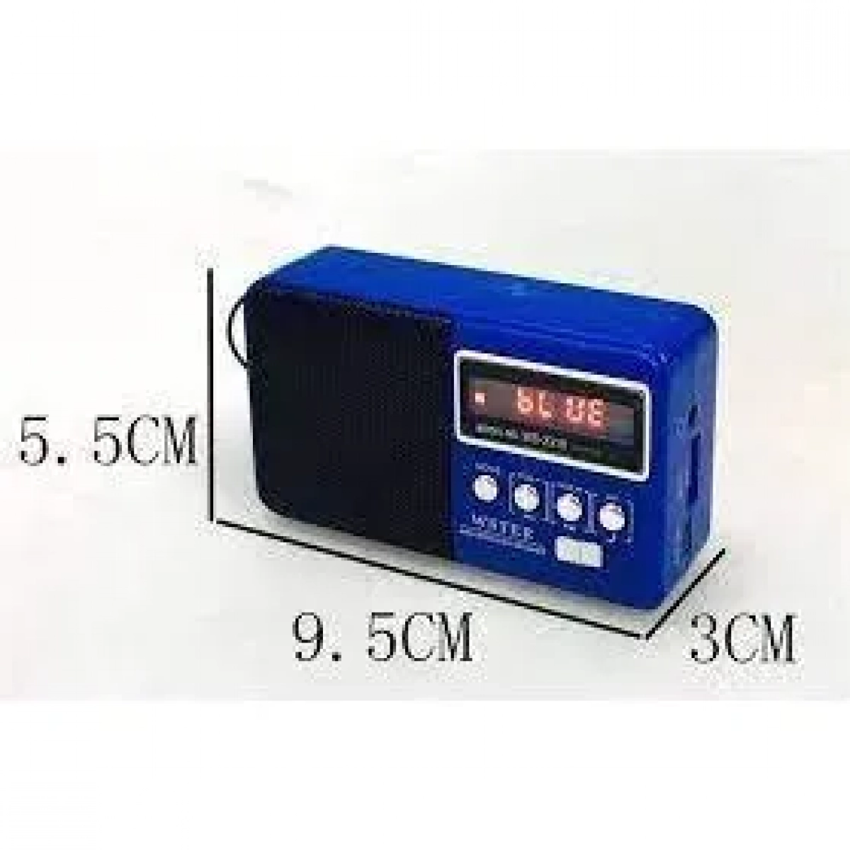 WSTER WS-2319 Φορητό Ραδιόφωνο Επαναφορτιζόμενο με Bluetooth και USB Μπλε