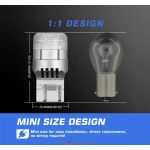 Διπολική Λάμπα T20 LED 7443 12V 9 SMD 3020 9W 700LM 6500K ψυχρό λευκό 2 τεμάχια A500 SL2 7443W NOVSIGHT