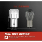 Διπολική λάμπα LED 1157 BAY15D 12V 9 SMD 3020 9W 260LM κόκκινο 2 τεμάχια A500 SL2 1157R NOVSIGHT