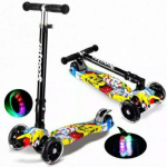 Σπαστό Πατίνι Με Φως Led στους Τροχούς Scooter Graffiti - Image 2