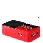 WSTER WS-2319 Φορητό Ραδιόφωνο Επαναφορτιζόμενο με Bluetooth και USB Κόκκινο