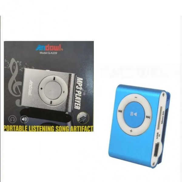 Επαναφορτιζόμενο MP3 player Μπλε Q-A209 Andowl
