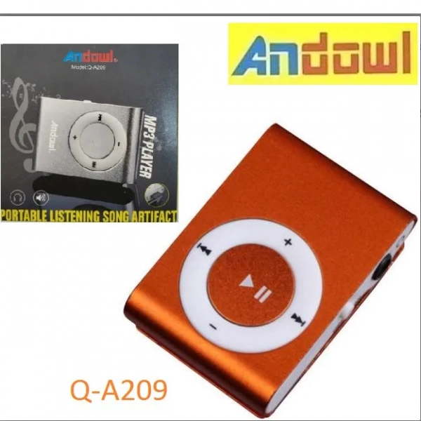 Επαναφορτιζόμενο MP3 player Πορτοκαλί Q-A209 Andowl
